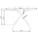 Стол обеденный HALMAR RONDO прозрачный/золотой 110